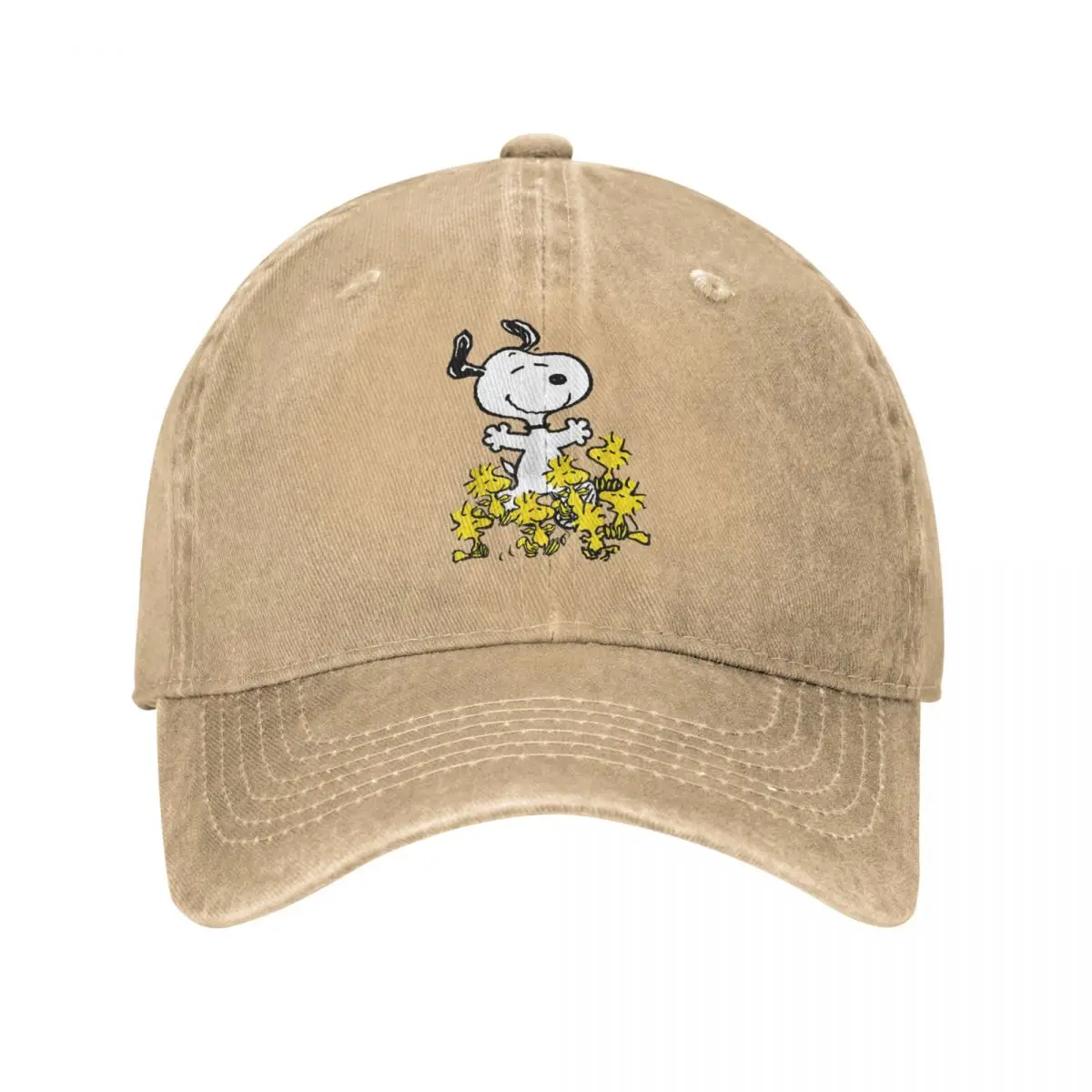 Peanuts Snoopy Chick Party Unisex Style Baseball Caps Distressed Denim Hats Cap Classic Outdoor All Seasons Travel Snapback Cap