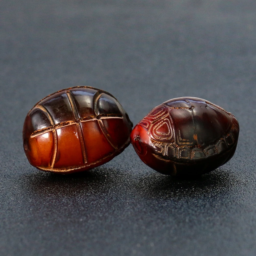 Natural Yak Horn Hand Carved Tortoise Shell Necklace Bracelet String Loose Beads Pendant Jewelry Making Accessories