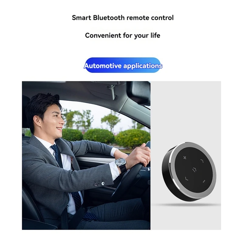 Steering Wheel Music Player Wireless Bluetooth Remote Control Button Multimedia For Smartphone Car Kit