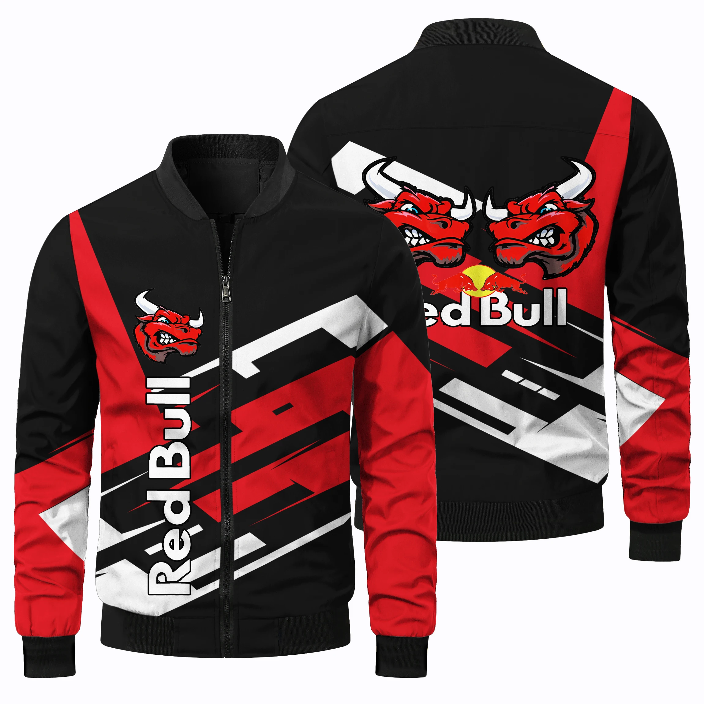 2025 New Red Bull Motorcycle Jacket, Red Bull Logo 3D Bank, Men's and Women's Bicycle Cycling Clothing, Off Sports Red Bull Raci