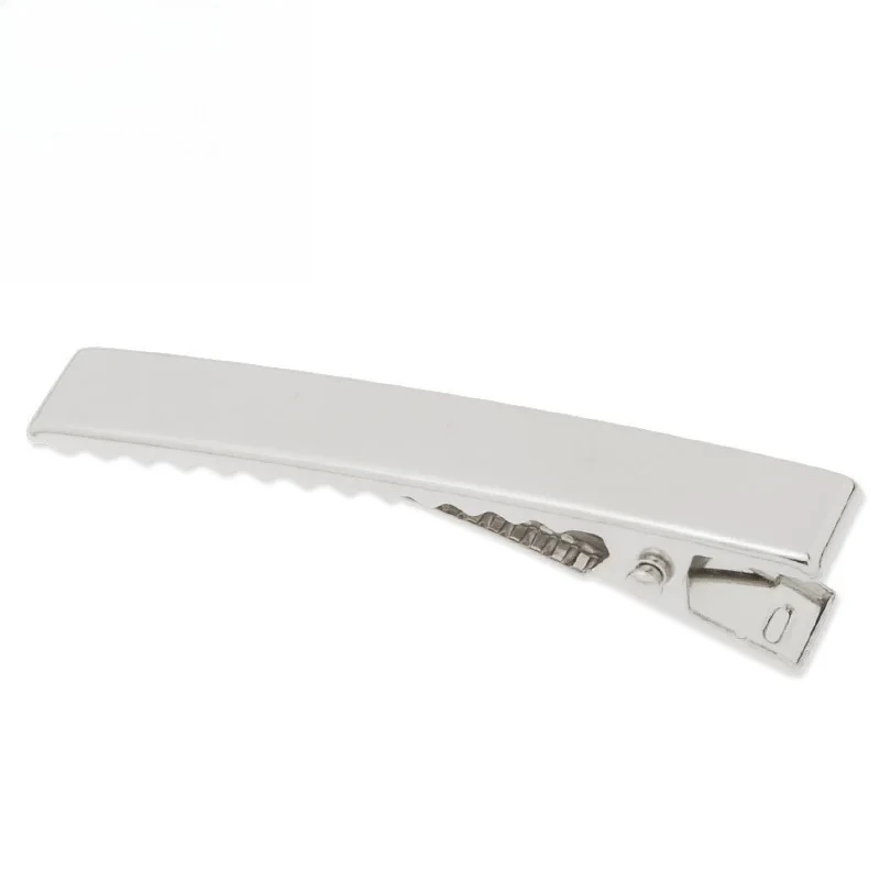 

56mm Metal Alligator Hair Clip with Teeth,Nickel Color,8mm Width,20pcs/lot-C4492