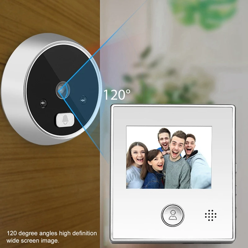 LCD 스크린 디지털 초인종, 150 도 스마트 문짝 눈, 야간 투시경, 전자 구멍 문짝 카메라 뷰어, 2.8 인치