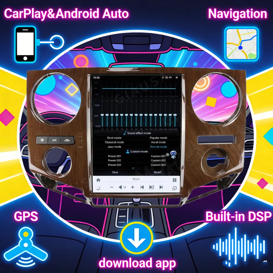 

Радиоприемник с сенсорным экраном на Android 13 для Ford F450, F650, F350, F250 2009-2019 годов выпуска, GPS-навигация, мультимедийная система