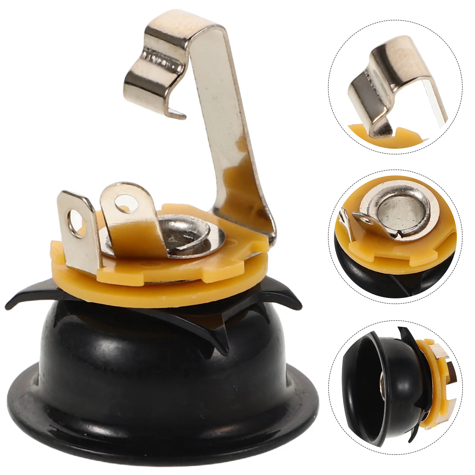 

Round Metal Electric Guitar Input Socket Jack Output Jack for Guitar Bass Accessories Durable Bass Accessories