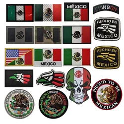 Mexico Badge National Flag,Eagle Fabric Applique Embroidery and PVC Patches,Military Emblems Tactical Patch on Armband Backpack