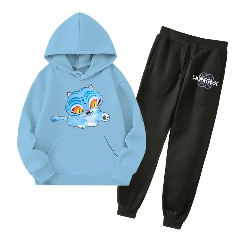 

KPop Demon Hunters Children Hoodies+Pants Suit Toddler Girls 3-12 Year Pullover Boys Girls Sweatshirt Kids Fashion Sportsuit Set