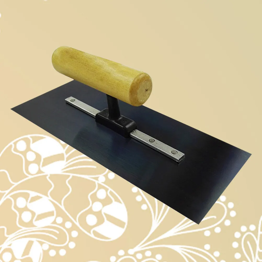 Iron Trowel Mason Spatula Wooden Handle Manganese Steel Two-Way Trowel Building Decoration Plastering Spatula Design