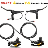 NUTT-freno de patinete eléctrico de 4 pistones, Y-5, frenos de disco hidráulicos, Rotor 140 160 180 para A5-D KUGOO Zero Dualtron Kaabo Mantis