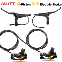 NUTT 4 Piston Electric Scooter Brake Y-5 Hydraulic Disc Brakes 140 160 180 Rotor For A5-D KUGOO Zero Dualtron Kaabo Mantis