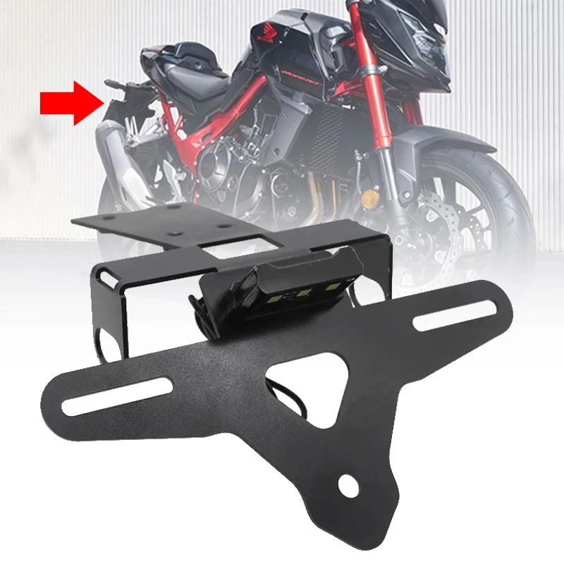 

Motorcycle Rear Tail Tidy License Plate Holder Aluminum Registration Plate Holder Fit For Honda CB750 Hornet 2023 Accessories