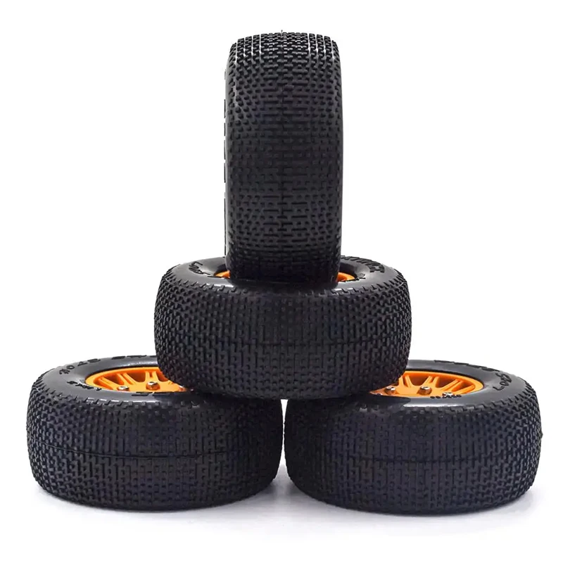 RC Car 110mm Tire and Wheel Rim for 1/10 RC Short Course Truck Traxxas Slash Redcat Blackout Axial SCX10 Tamiya CC01 D90 HSP HPI