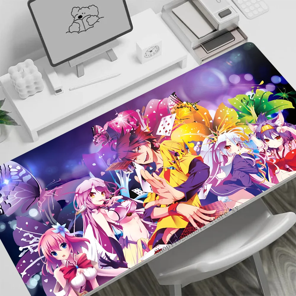 NO GAME NO LIFE Game Mousepad Large Keyboard Desk Mat Gaming Mouse Pad LockEdge Non-slip Mat