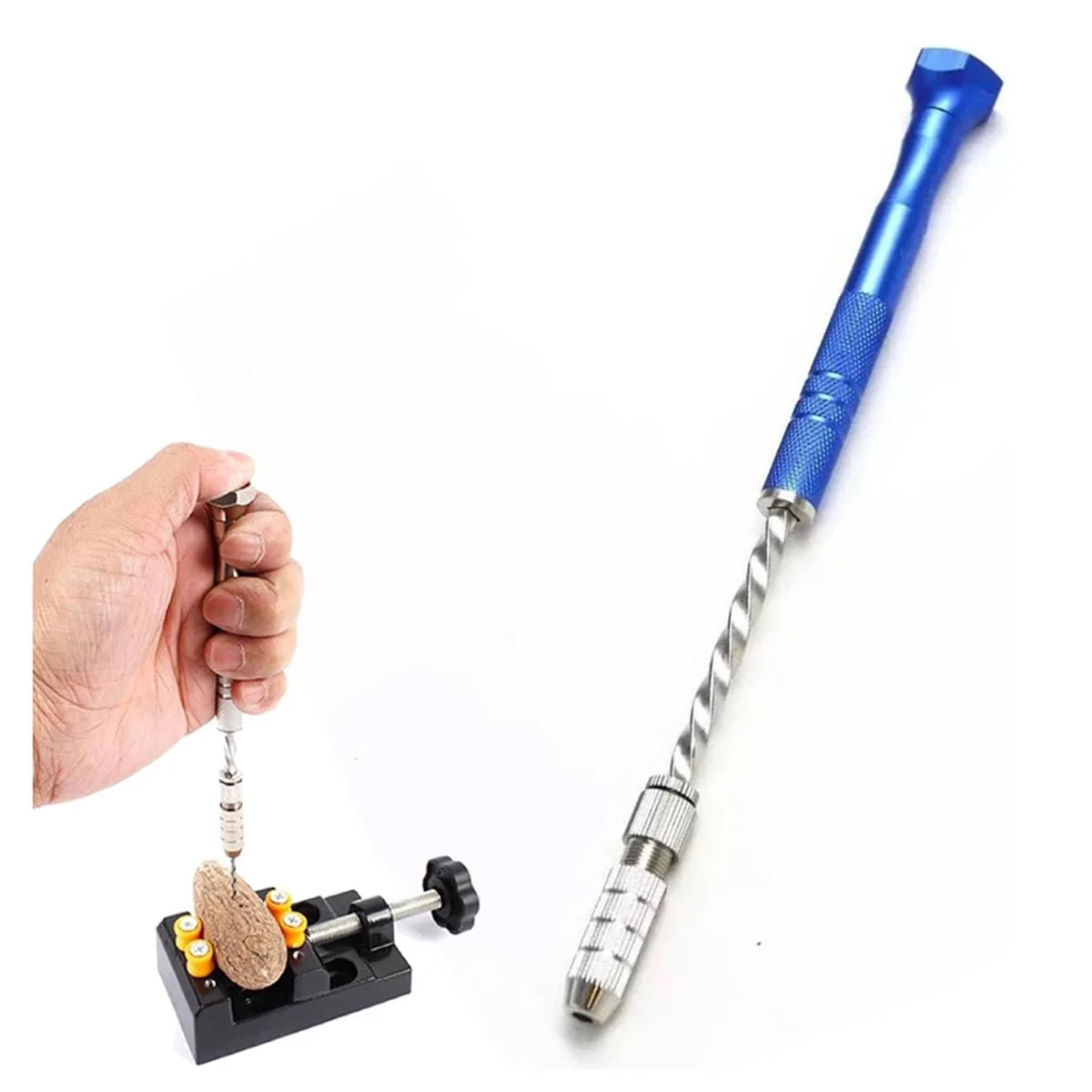 COMEE Pin Vise Handbohrer-Set mit 0,8–3 mm Mikro-Spiralbohrern