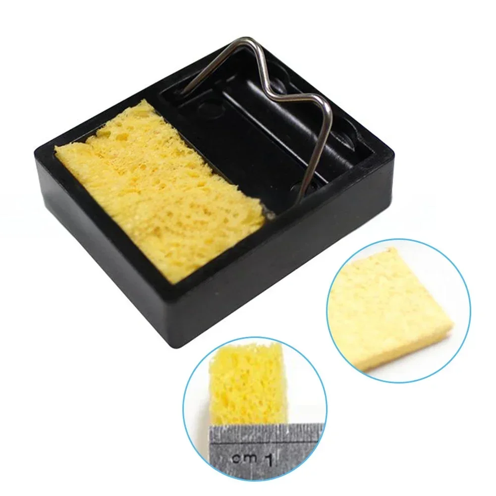 Soldering Iron Stand Portable Holder Soldering Tin Stand With Welding Cleaning Sponge Soldering Welding Accessories