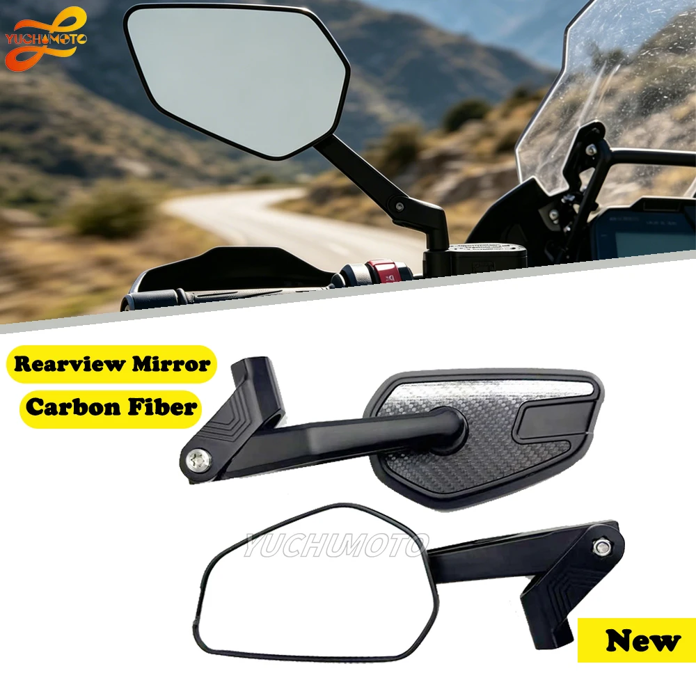 Carbon Fiber Aluminum Alloy For K1300GT K1300R K1300S Universal Motorcycle Adjustabale Side Rearview Mirrors Universal Rearview