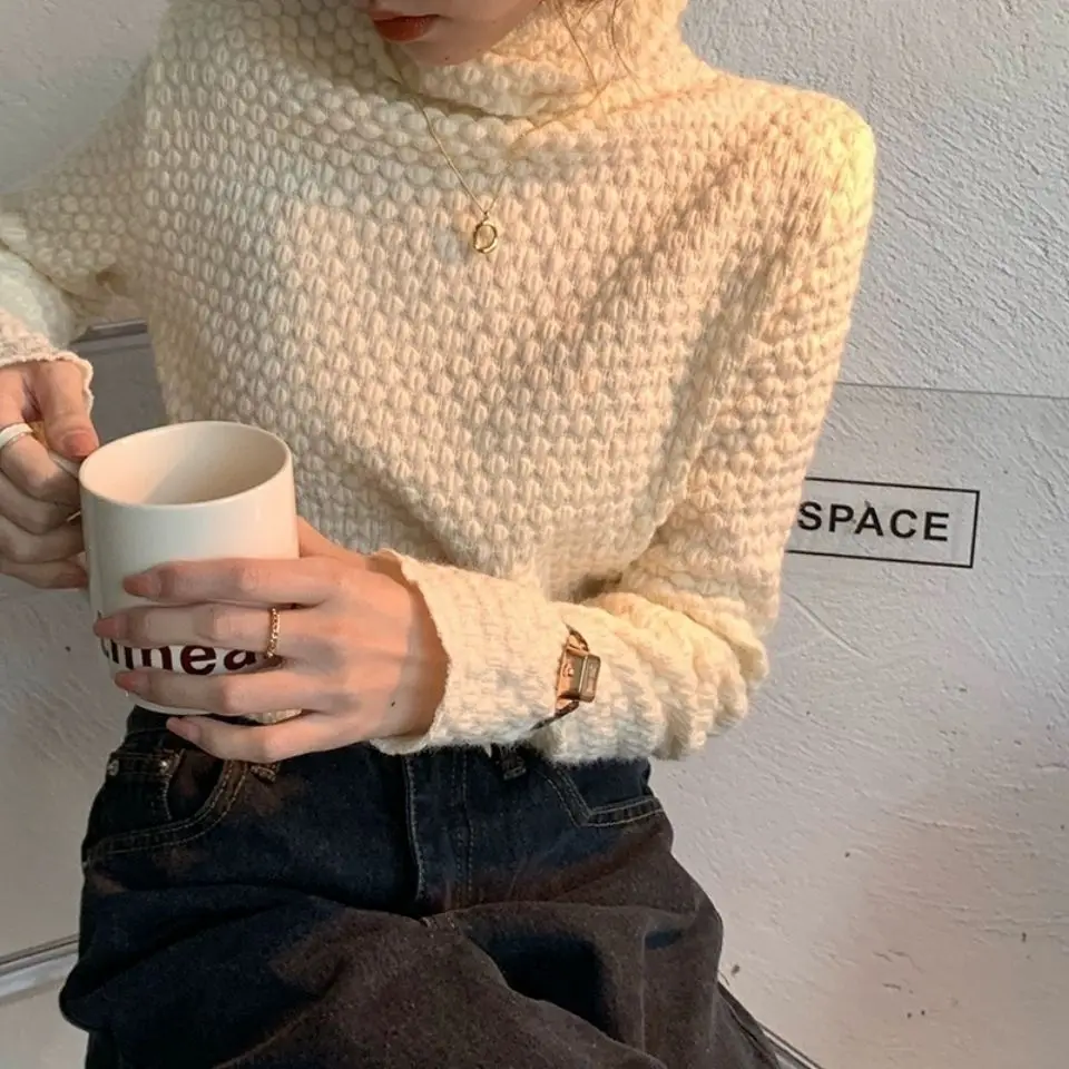 Clothes Wholesale Female Tops Lace 2024 Warm Tees Plain Tshirts Turtleneck Women's T Shirts Offer High Quality Fitted One Piece