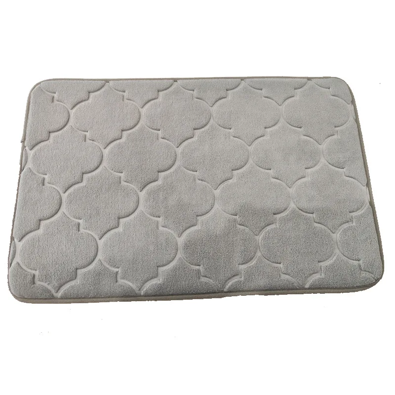 Bathroom Foot mat Memory Foam Pad Cobblestone Embossed Bathroom Bath Mat Non-slip Carpets Rapid Water Absorption Shower Room Mat