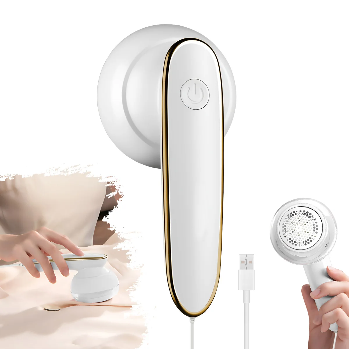 Lint Remover For Clothes Electric Rechargeable Hair Ball Trimmer 6 Blades Fuzz Clothes Sweater Shaver Reels Removal Device