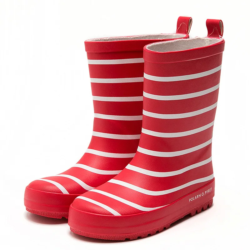 New Children Boys Girls Fashion Rubber Rain Boots Rainy Days Non-slip Wellies Boots Waterproof Water Shoes Child Kids Boots