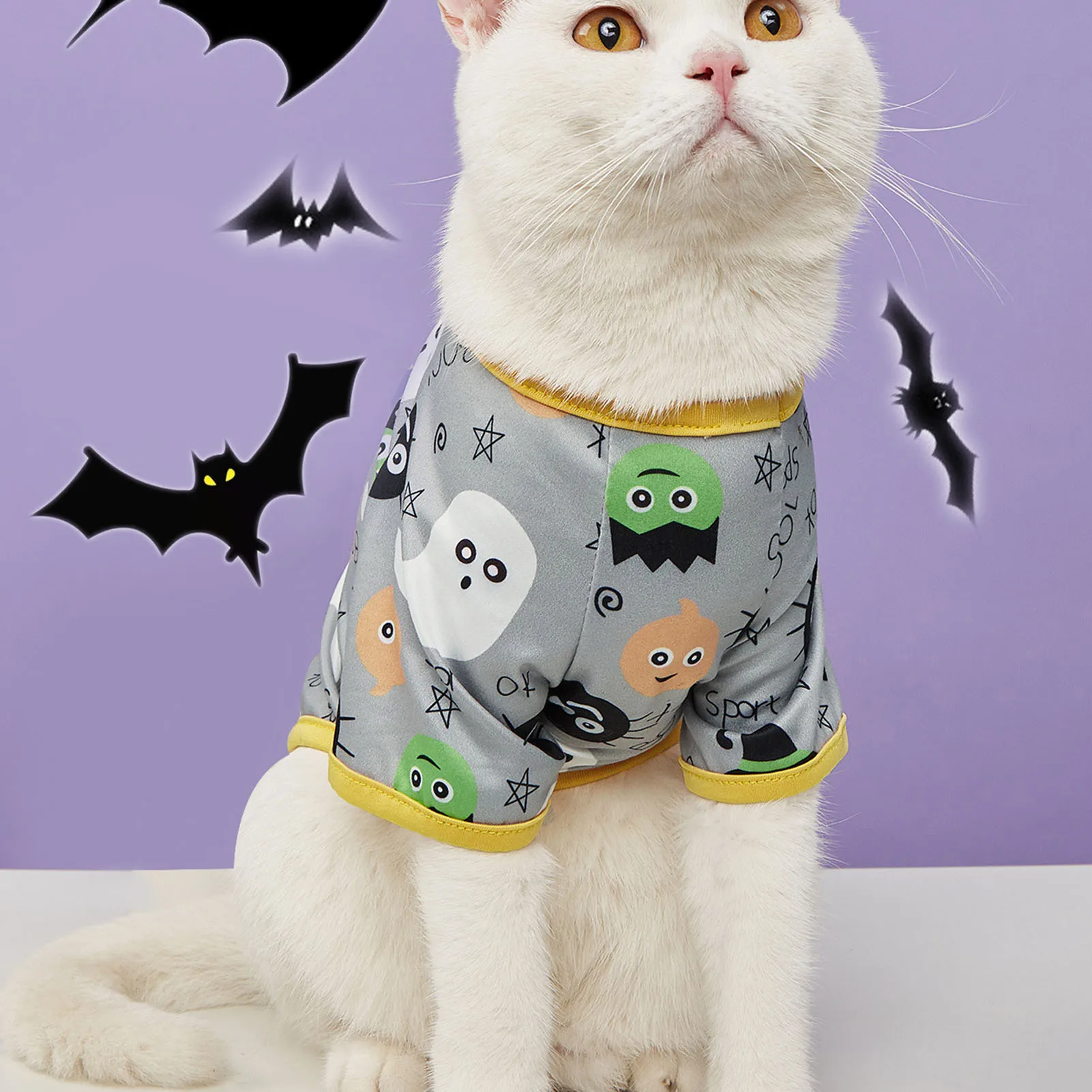 

M Size Pet Halloween T Shirt Breathable Soft Fashionable Pet Clothes For Cats Small Dogs