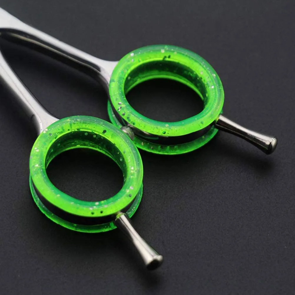 

9Pcs Pet Scissor Finger Ring Silicone Anti-Slip Comfortable Grip for Hairdressing and Grooming Use Scissor Silicone Finger