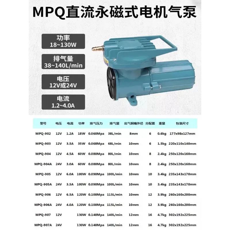 12V DC Portable Car Oxygen Pump Fish Transport Aerator Outdoor Fishing Air Oxygenator