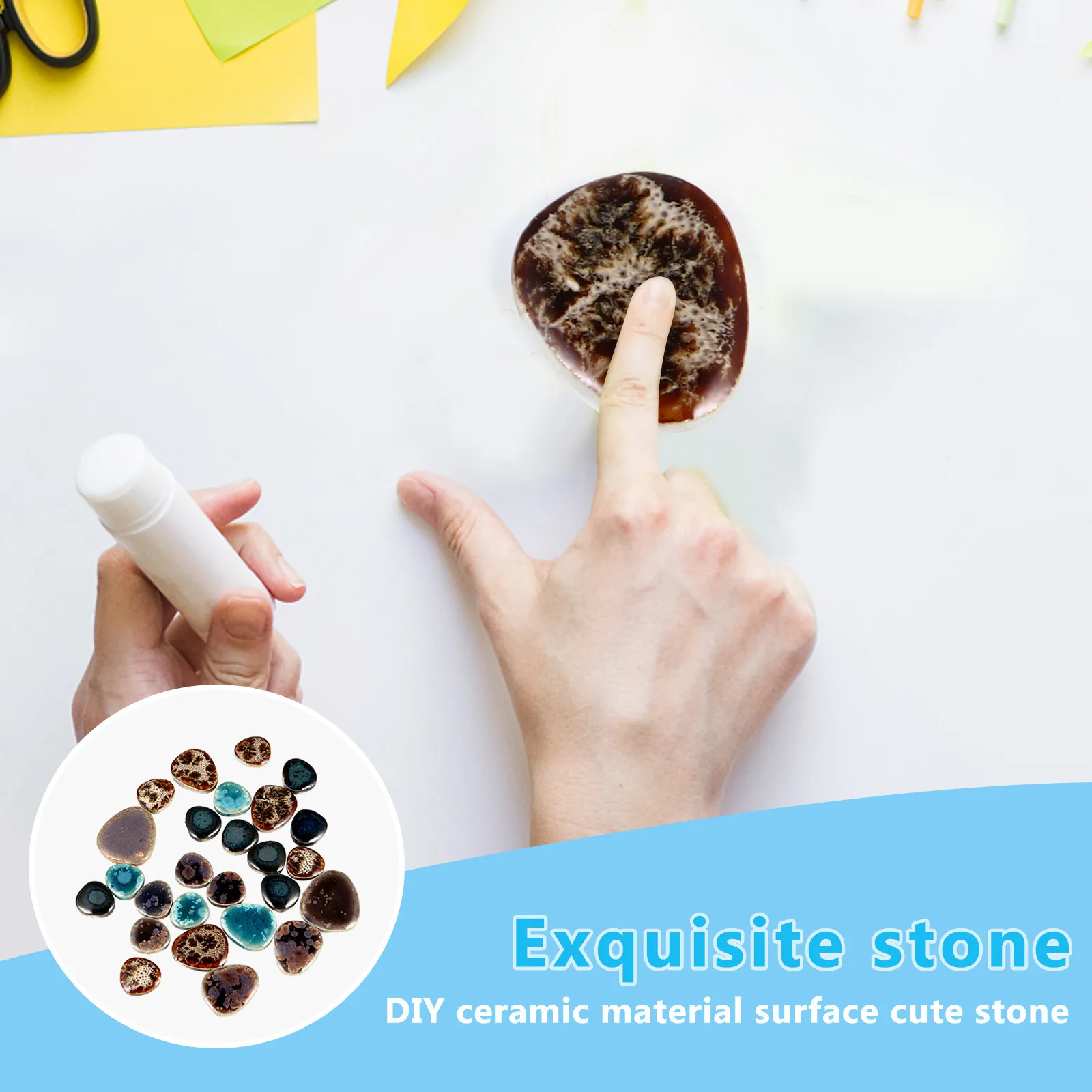 

1Pack Wearresistant Ceramic Mosaic Chips Irregular Shape Fine Workmanship Safe Material DIY Crafts Tiles Irregular Chips