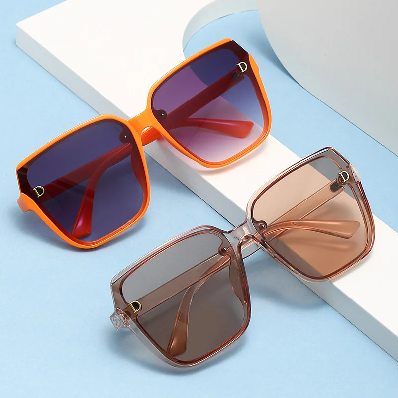 2023 New D-shaped Sunglasses for Women, Sunglasses for Men, Large Boxes for Men, Net Red Shading Trend