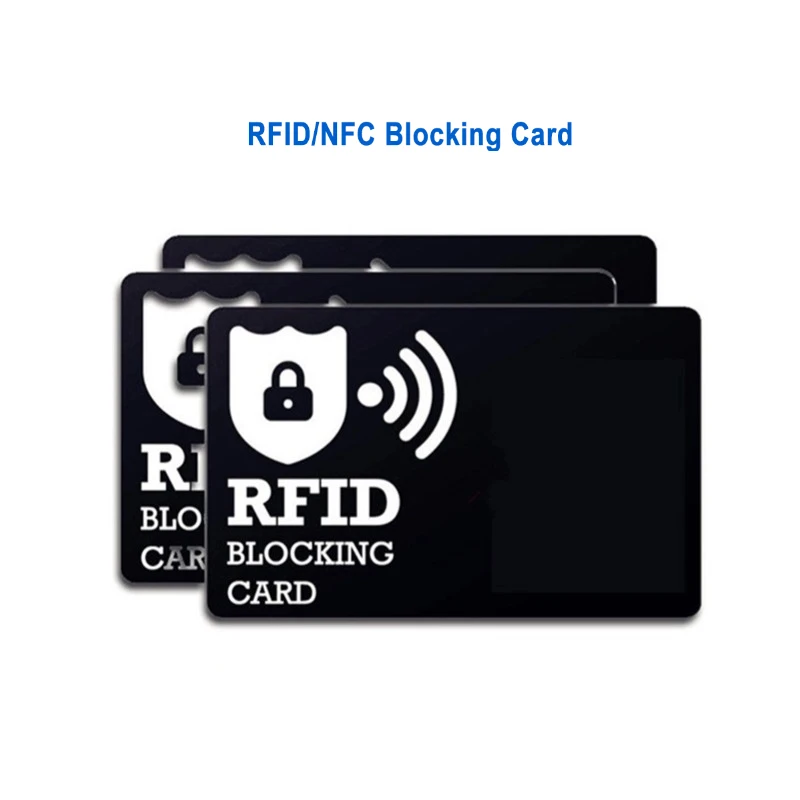 50PCS RFID Blocking Cards NFC Debit Credit Card Passport Protector Blocker Set Smart Anti-theft Design RFID Blocker