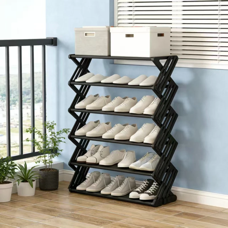 

Органайзер для обуви B2, 5-ярусный, сборка без инструментов, водонепроницаемый, из нетканого материала, прочная полка для обуви для прихожей, общежития, вмещает 15-18 пар