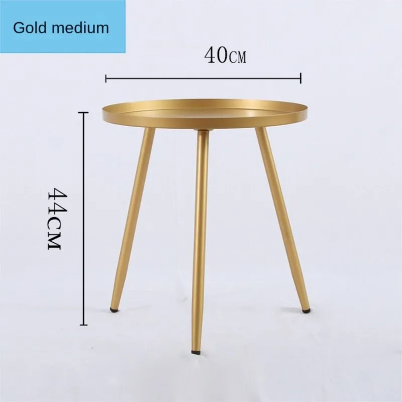 Table basse nordique ronde en métal, meuble de salon, Sofa, Table de chevet créative, 2023