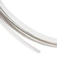 999 Fine Silver Wire Flat Silver 1.5x0.5mm about 3.28 Feet(1m)/Box kit
