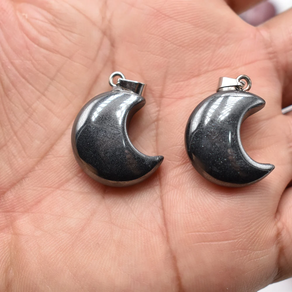 Wholesa 12 Stück/Set Natürlicher Tigerauge-Stein Rosenquarz-Anhänger Mondform Halskette Schmuckherstellung DIY Geschenk für Frauen Kostenloser Versand – Detail 13
