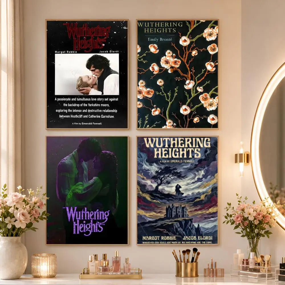 Movie Wuthering Heights Poster Matte Self-Adhesive Wall Art Print Living Room Bedroom Home Wall Decor