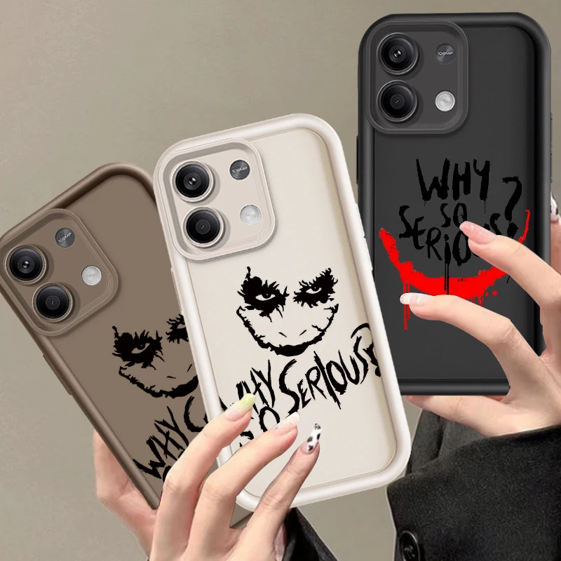 

Horror J-Joker Comic For Xiaomi Redmi Note 13 12 11 10 9 8 7 12C 10 9A 9C Pro Soft Shockproof Eye Ladder Phone Case
