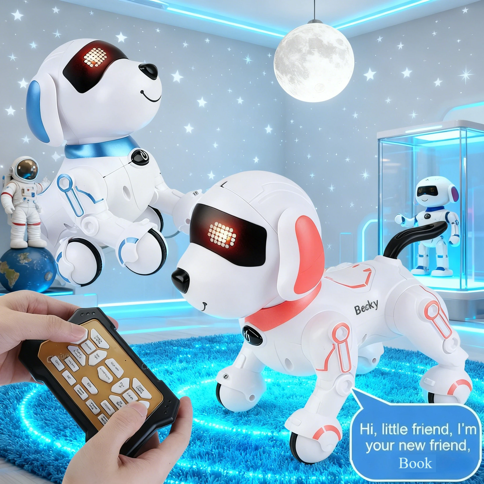 Perro Robot RC, acrobacias electrónicas para mascotas, interactivo, táctil, programable, inteligente, caminar, baile, regalo de cumpleaños para niños y niñas
