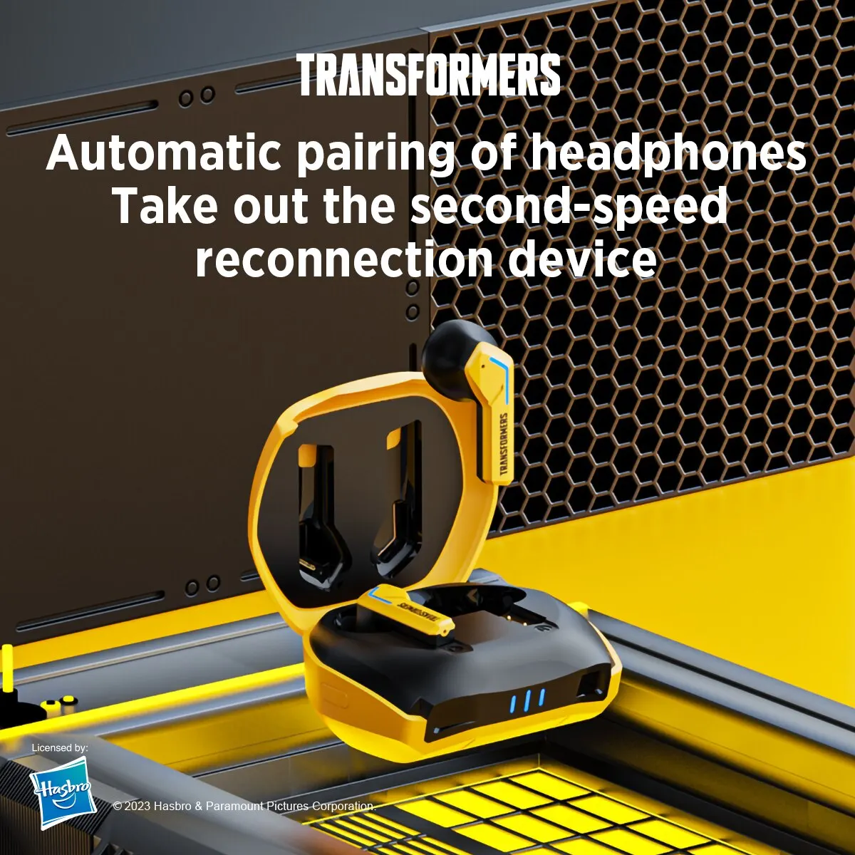 Transformers TF-T06 earphone Gaming tanpa kabel TWS Headset Bluetooth 5.3 earbud Stereo HIFI latensi rendah pengurang kebisingan