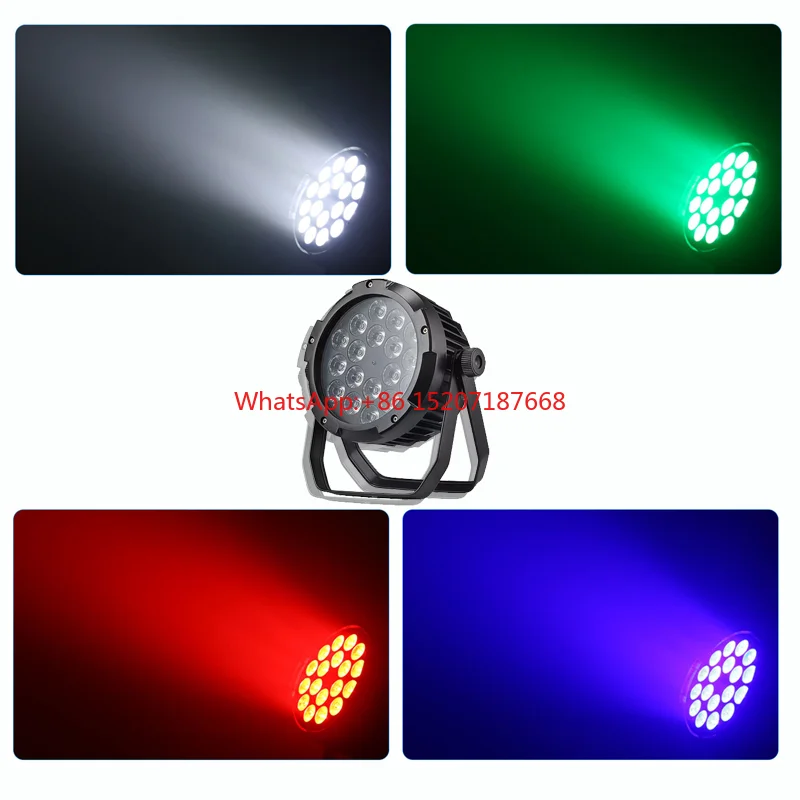 Wholesale 18pcs 10W RGBW 4in1 LED Par Can Light White Yellow Red Blue Laser Lights for Wedding Club Party Stage