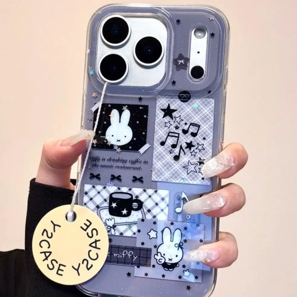 

Miffy Rabbit Cartoon Cute Mug Star Phone Case Suitable for Iphone17 16 15 14Promax Series Drop Protection Phone Case