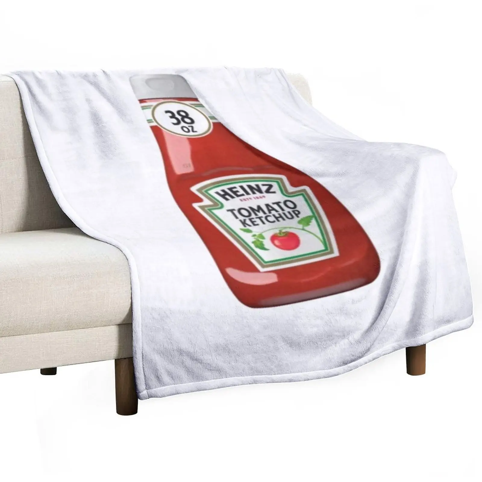 Heinz Tomato Ketchup Throw Blanket Flannel Fabric Retros Blankets