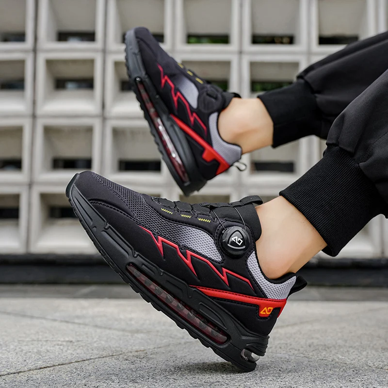 

Мужские повседневные спортивные кроссовки для бега на открытом воздухе, дышащие, удобные, с воздушной подушкой, амортизирующие, с защитой от скольжения.