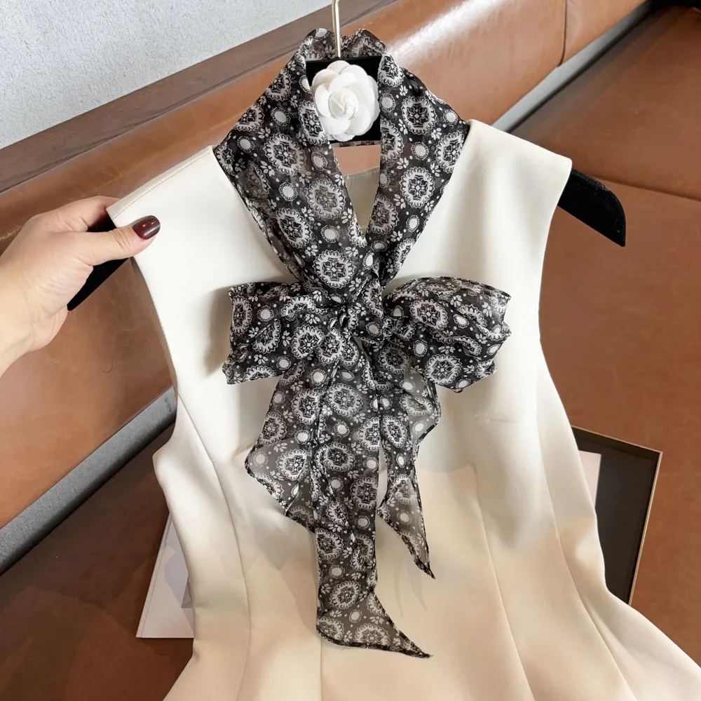 多用途シルクスカーフ-軽量-通気性-ロングドレープ-春夏新作-おしゃれ-韓国版-多機能スカーフ