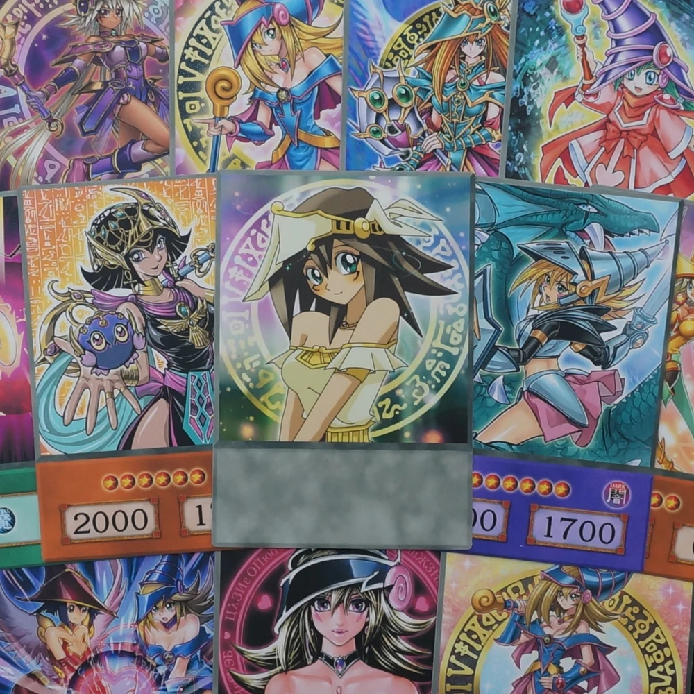 24pcs/set Dark Magician Girl Archetypes Series Orica Priestess Mana Female Spellcaster Yugioh Anime Style Paper Cards