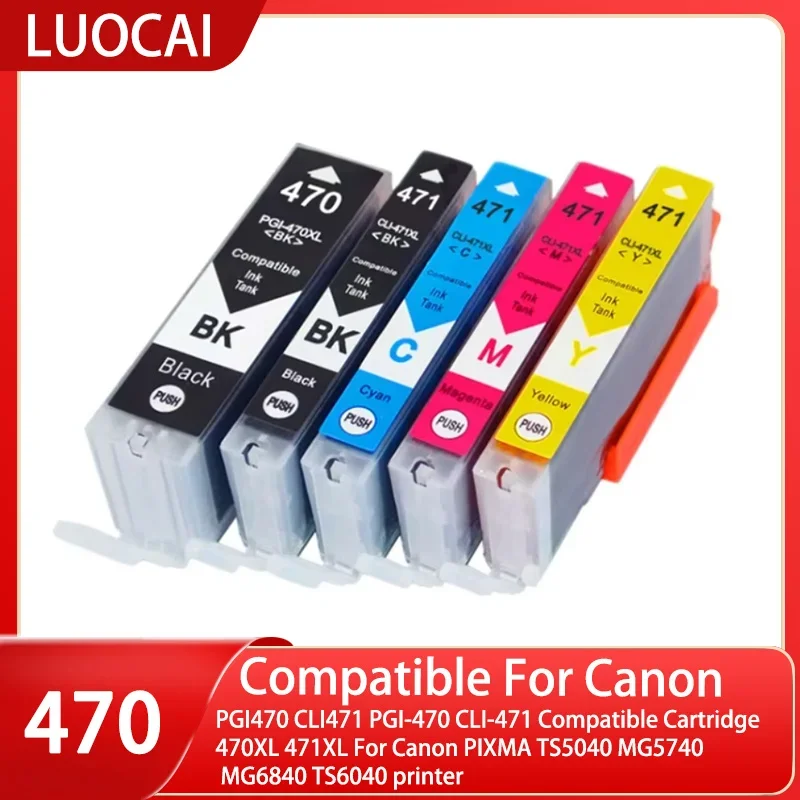 PGI470 CLI471 PGI-470 CLI-471 Compatible Cartridge 470XL 471XL For Canon PIXMA TS5040 MG5740 MG6840 TS6040 printer