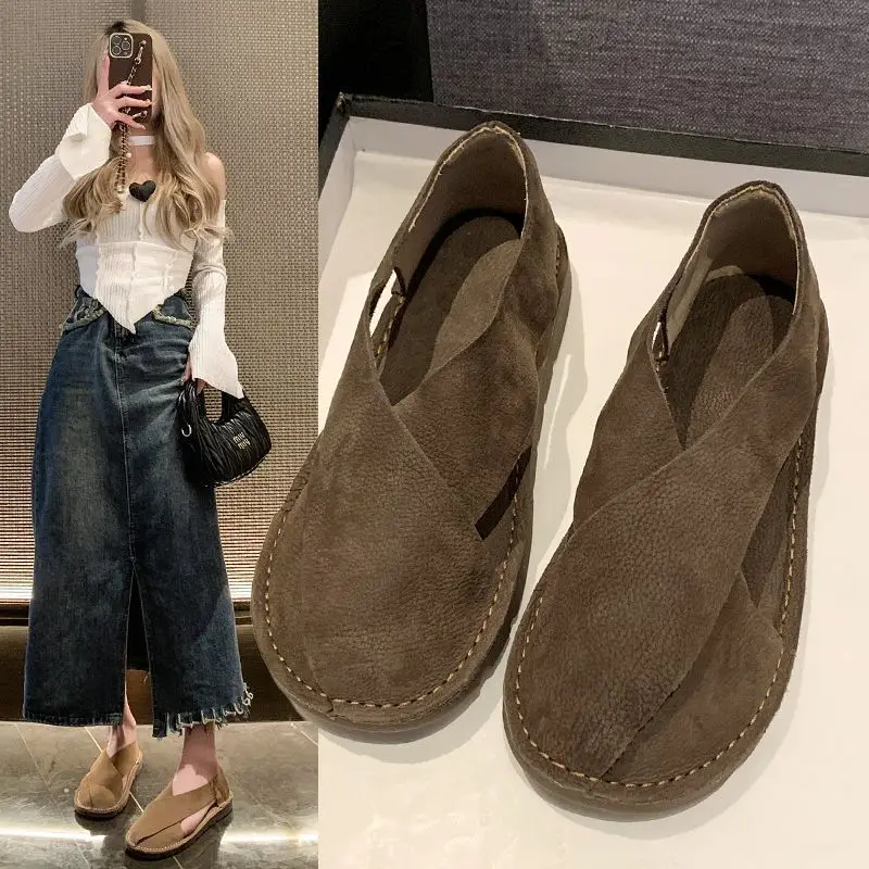 Casual Summer Spring Women Shoes Sandals Flat Low Heel Sneakers Gladiator Barefoot Loafers Slip-on Comfortable on Promotion 2024