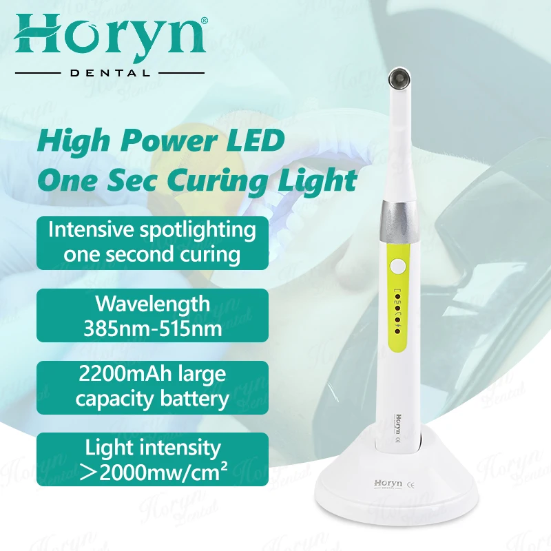 Lampe de polymérisation LED sans fil, Rotation à 360 degrés, avec 4 Modes d'éclairage, lampe de traitement de 1 à 40 secondes