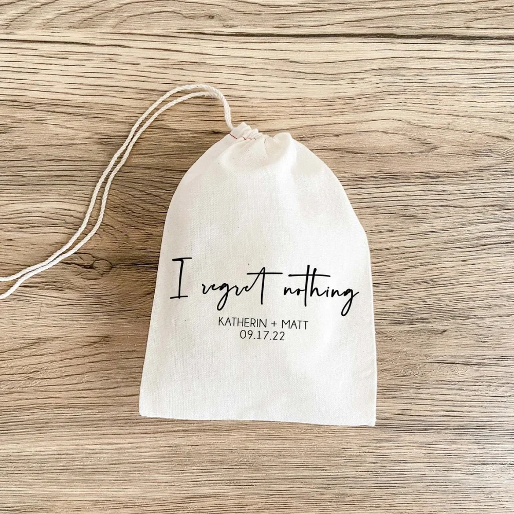 I Regret Nothing-Bachelorette Party-Wedding Favor Bags-Bachelorette Gift-Hangover Recovery Kit-Survival Kit-Custom Hangover Kit