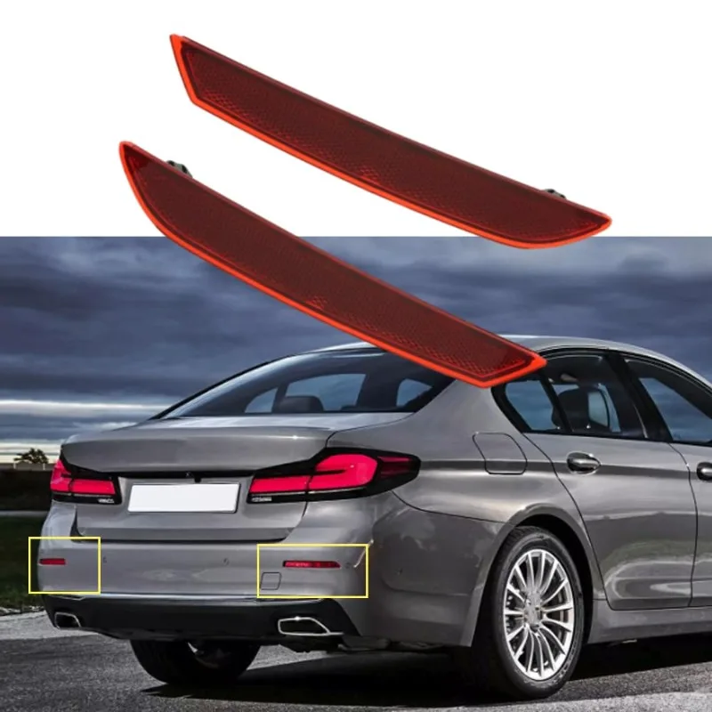 

For BMW 530e 530eX 530i 530iX 540dX 540i 540iX M550iX G30 G31 2017-2023 Rear Bumper Reflector Light 63147851577 63147851578 New