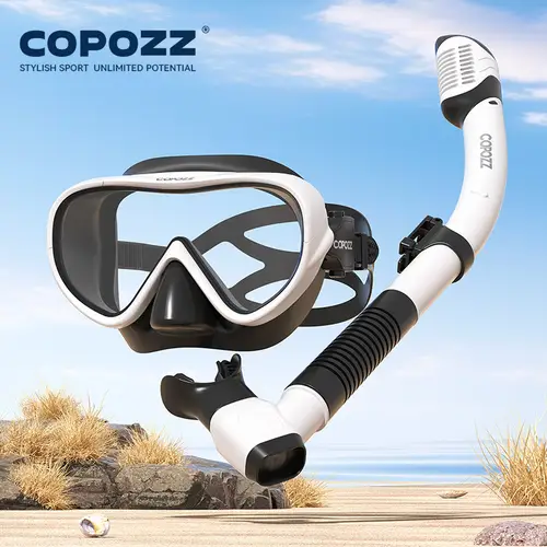COPOZZ New Professional Snorkel Diving Mask Snorkels Goggles Glasses Diving Goggles Swimming Tube Set Snorkel Mask Adult Unisex - Image 11