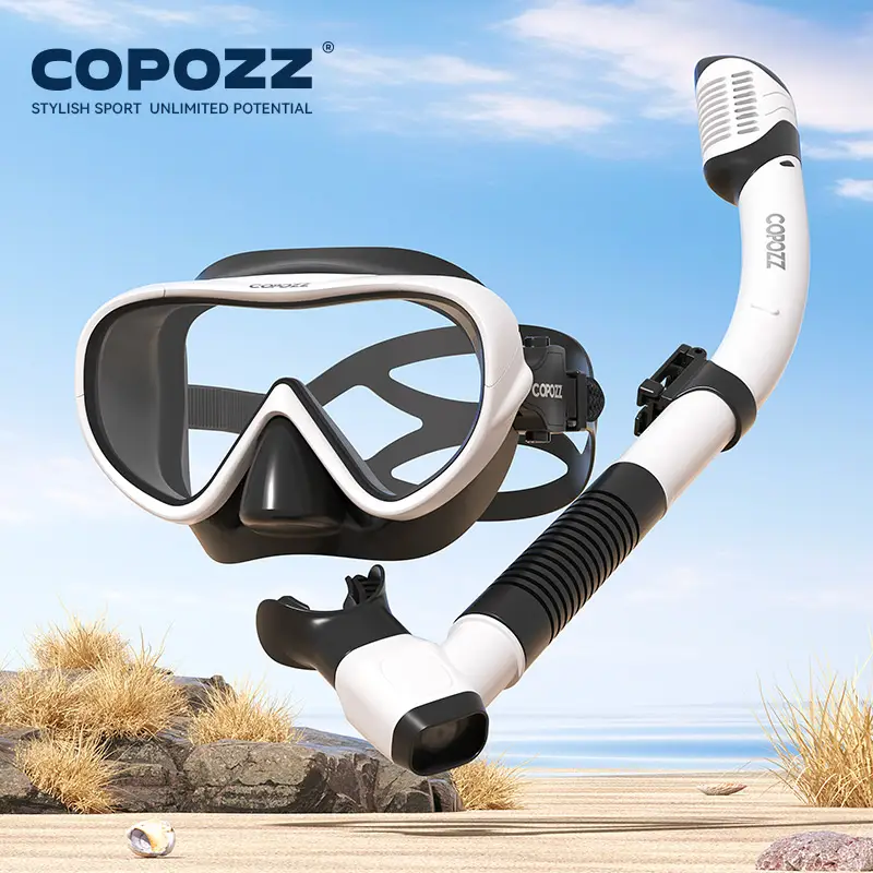 COPOZZ New Professional Snorkel Diving Mask Snorkels Goggles Glasses Diving Goggles Swimming Tube Set Snorkel Mask Adult Unisex - Image 11